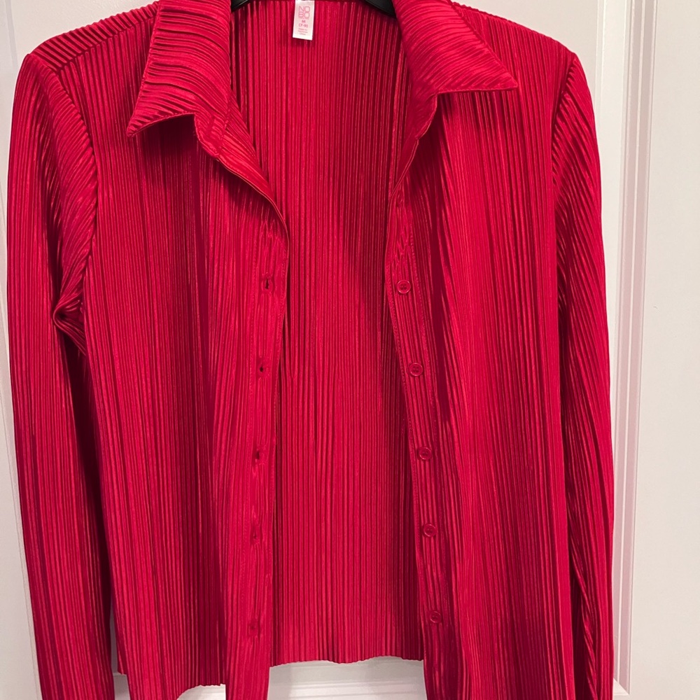 NOBO Vibrant Red Button Down Shirt. Juniors 7-9 NWT